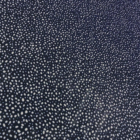 Dark Blue Dots Chiffon Fabric - Pound Fabrics