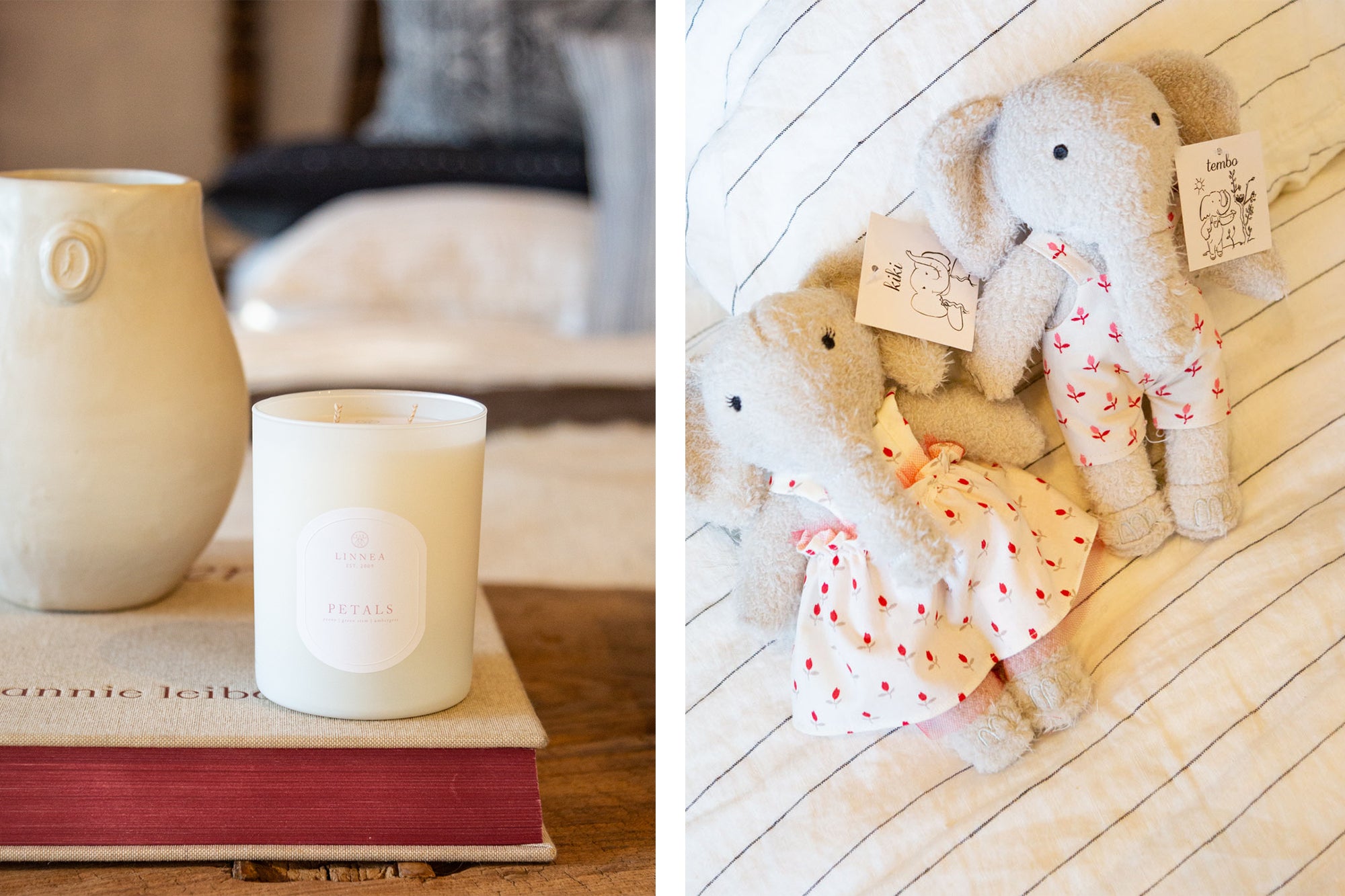 valentine's day candle and elephant project doll