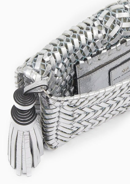 Anya Hindmarch | Neeson Tassel Clutch Mirror Leather | Silver – DIANI