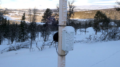 Cold and snow weather for wind logger 