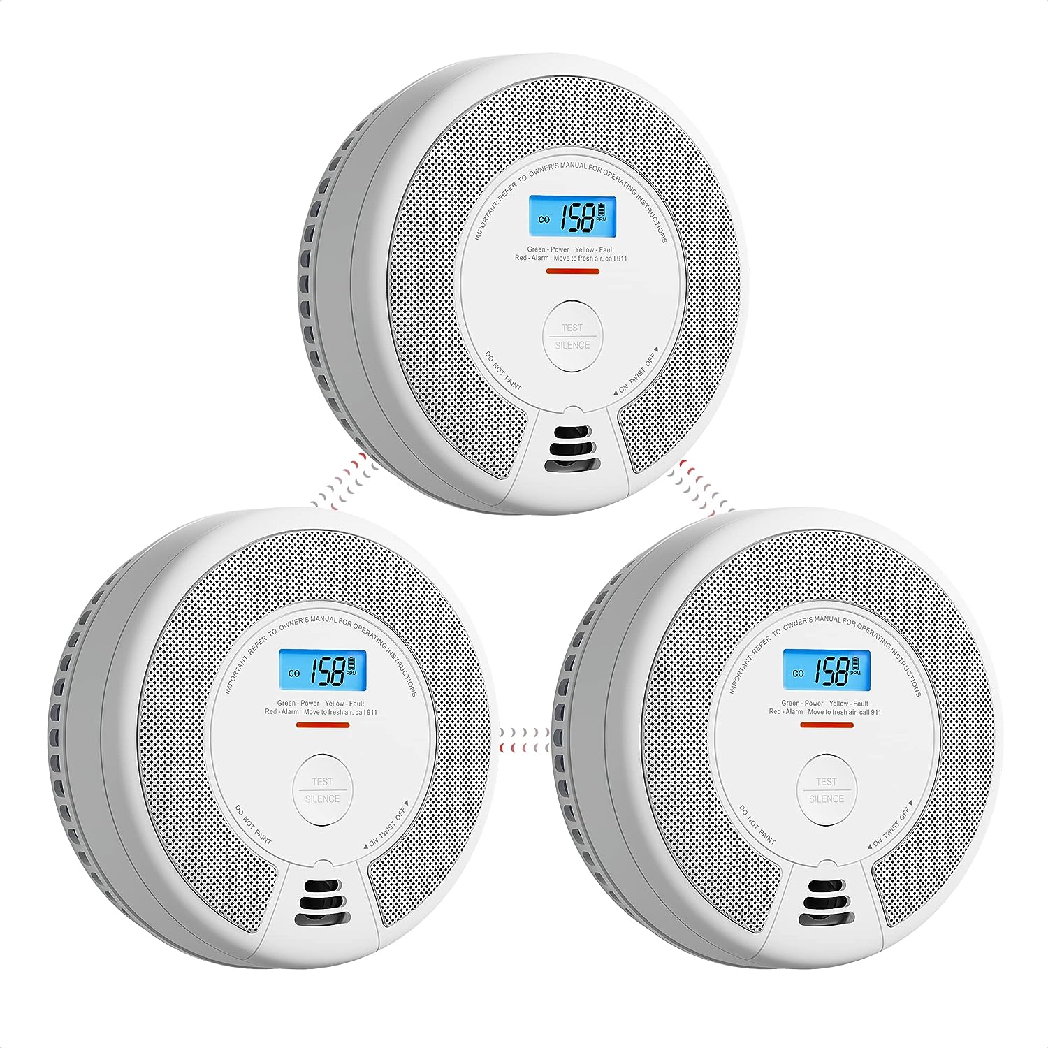 X-Sense 10-Year Battery Combination Smoke Carbon Monoxide Alarm Detector  with Large LCD Display, SC07, 1-Pack 