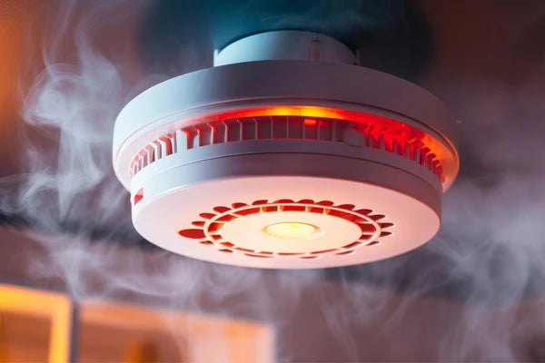 a smoke alarm is detecting smoke