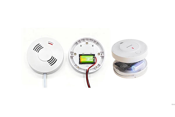 hardwired smoke alarm without battery vs hardwired smoke alarm with backup battery vs battery-powered smoke alarm