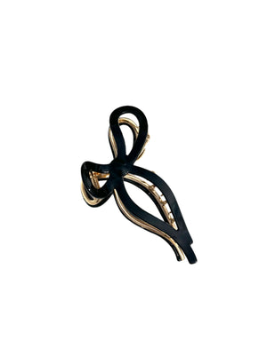 Ballet Bow Acetate Claw Clip - Black - The Store at MAD