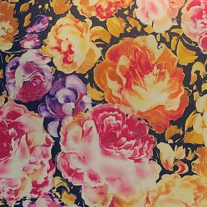 Image of Flowers Soft Metallic Heat Transfer Vinyl (HTV)