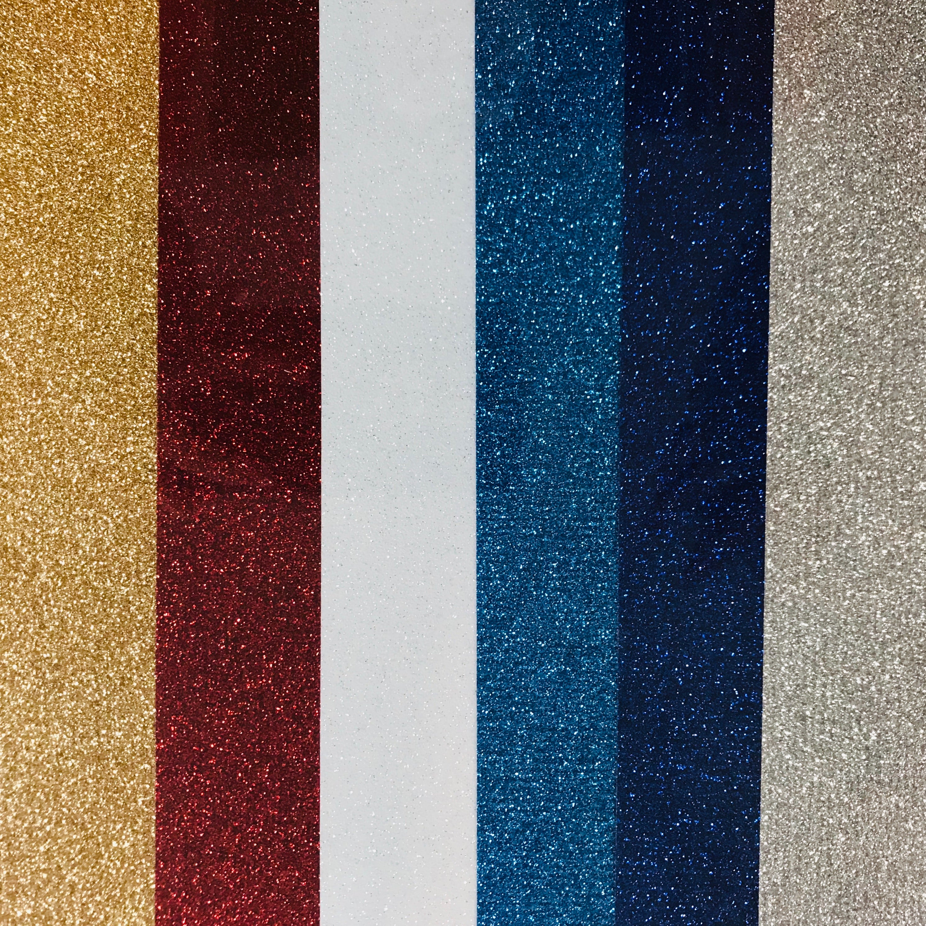 Image of 4th of July/Patriotic Colors Siser Glitter Heat Transfer Vinyl (HTV) Bundle