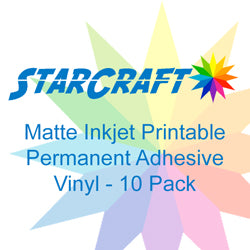 Image of StarCraft Inkjet Printable Matte Permanent Adhesive Vinyl 8.5