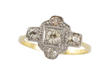 Art Deco diamond ring-engagement rings-The Antique Ring Shop