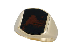 GOld signet ring with jasper bloodstone