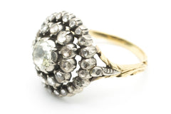 Rose diamond cluster ring