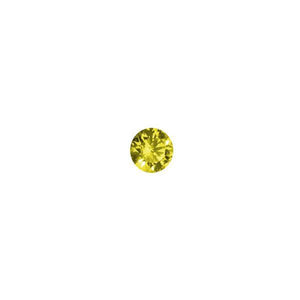 0.23ct Round Brilliant Cut Treated Yellow Diamond - Dynagem 