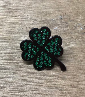 El Trébol de la Suerte Little Pin - Black/Green - W Western Texas