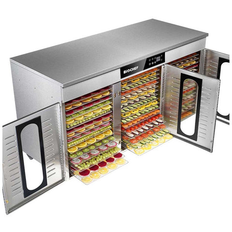 BioChef Commercial 48 Tray Digital Food Dehydrator fully loaded