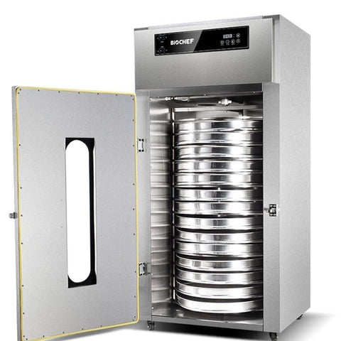 BioChef Commercial Rotating 15 Tray Food Dehydrator front open