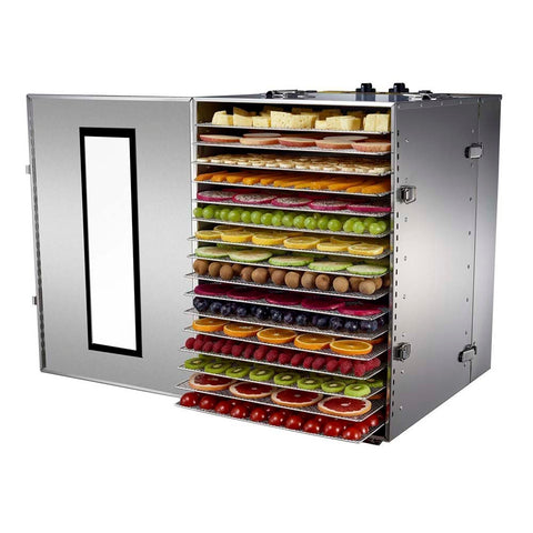 BioChef Premium 16 Tray Commercial Food Dehydrator front right open