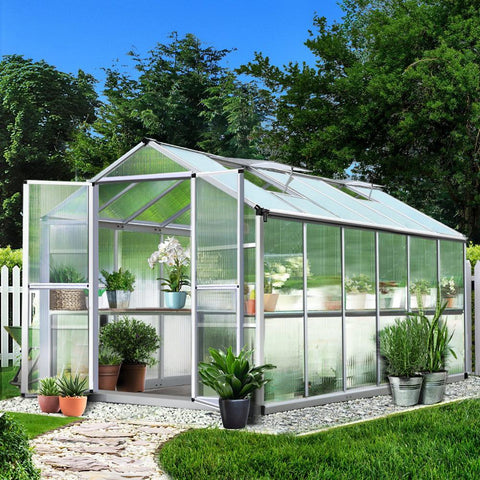 Greenfingers Greenhouse Polycarbonate Aluminium 3.7m x 2.5m x 2.3m garden greenhouse - greenfingers australia - greenhouse aluminium - greenfinger