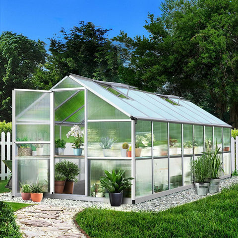 Greenfingers backyard Greenhouse Polycarbonate Aluminium 4.8 x 2.5 x 2.0m