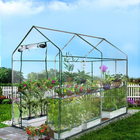 Greenfingers Greenhouse Clear PVC 1.9m x 1.2m x 1.9m home greenhouse