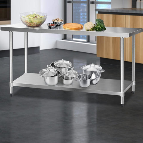 stainless steel benchtop and steel bench