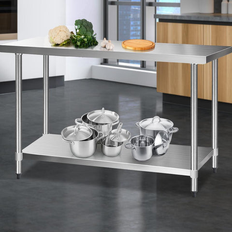 stainless steel benchtop and steel benches