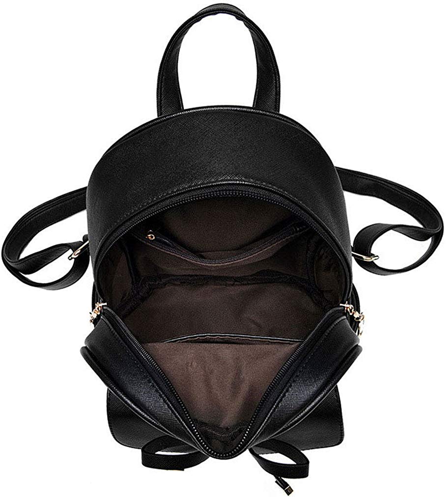 Girls Bowknot Cute Leather Backpack Mini Backpack Purse for Women – Jwears