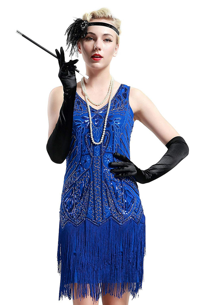 beaded flapper dress