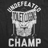 Mens Undefeated Toilet Clogging Champ Tshirt Funny Dump Graphic Novelty Tee