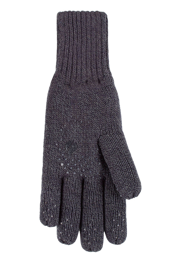 Heat Holders Men's Thermal Gloves With Plush Thermal Lining –