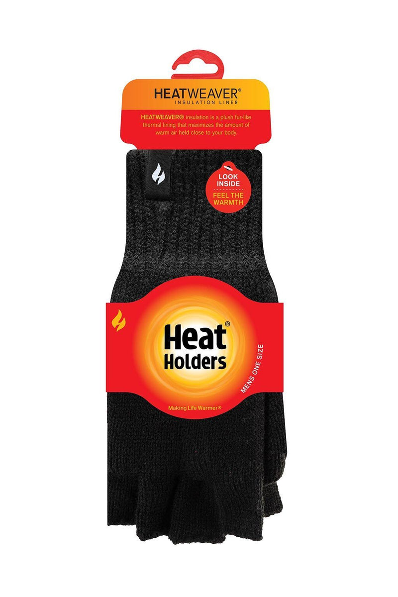 heat holders mens fingerless gloves