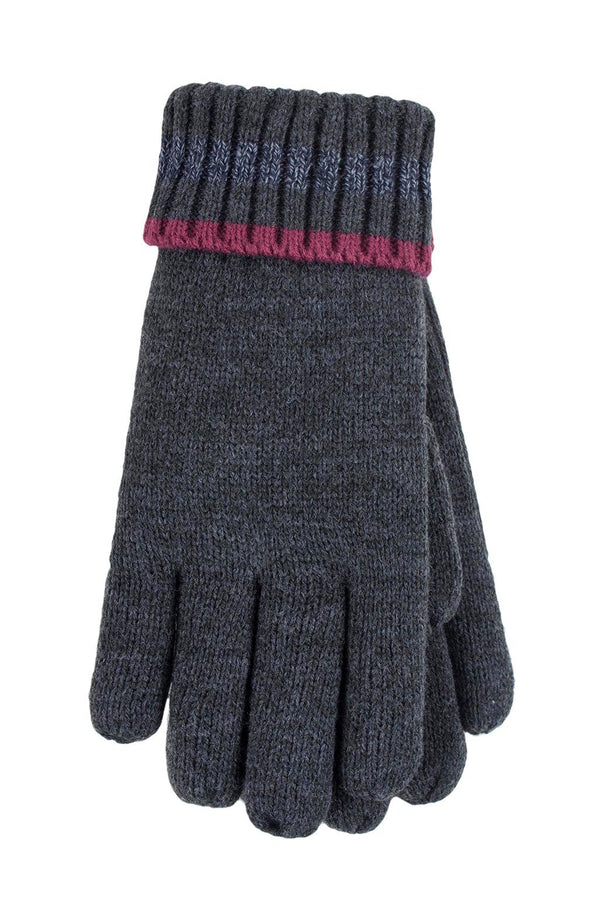 Gravity Threads Long 11 Knit Arm Warmer Warm Fingerless Gloves, Charcoal 