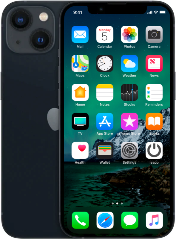 Image of Refurbished iPhone 13 128 GB Zwart Zichtbaar gebruikt (Refurbished)