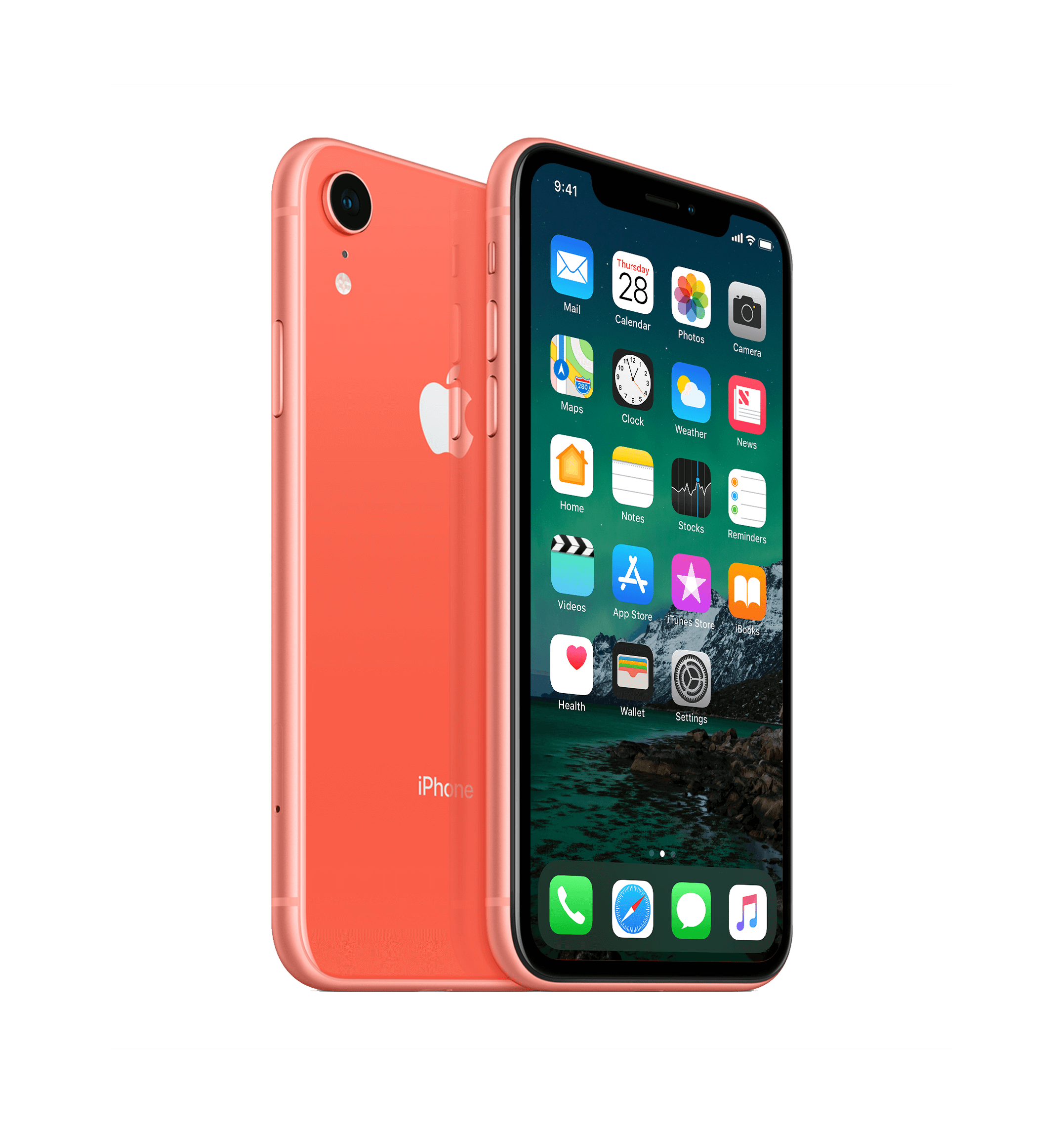 Image of Refurbished iPhone XR 128 GB Koraal Licht gebruikt (Refurbished)