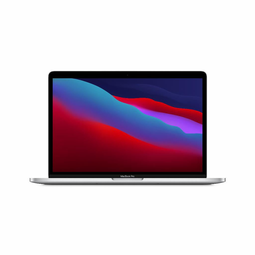 Image of MacBook Pro 13-inch Touchbar M1 8-core CPU 8-core GPU 8GB 256GB Zilver (Refurbished)