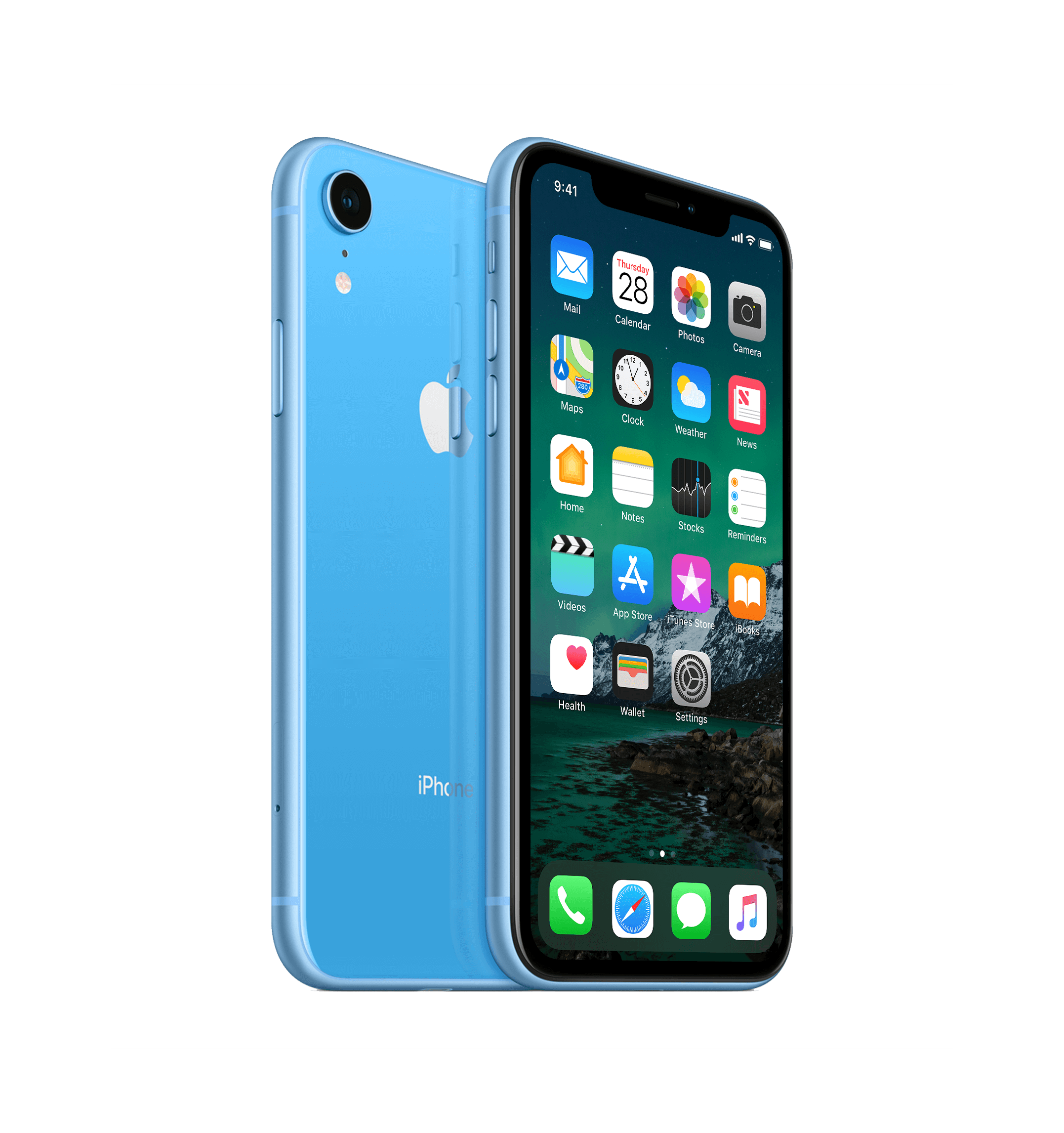 Image of Refurbished iPhone XR 128 GB Blauw Zichtbaar gebruikt (Refurbished)