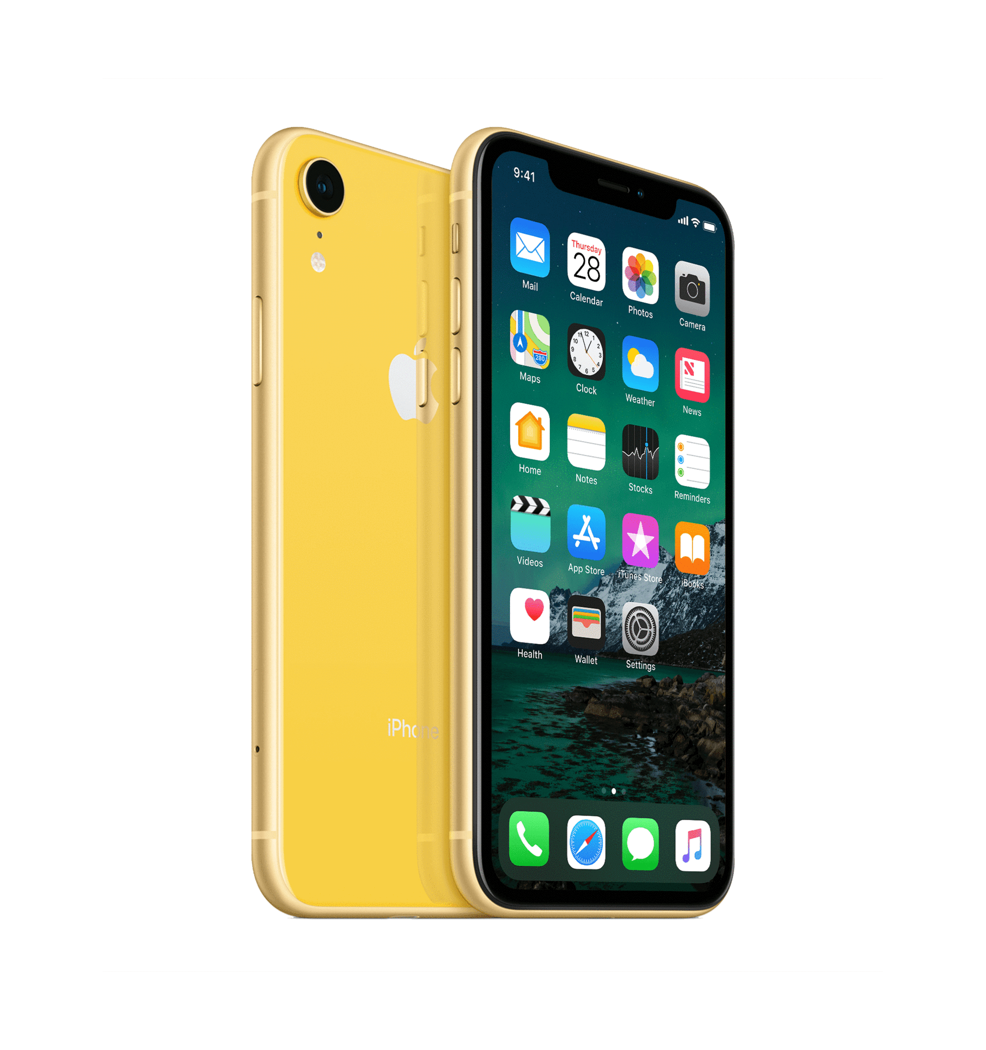 Image of Refurbished iPhone XR 256 GB Geel Zichtbaar gebruikt (Refurbished)