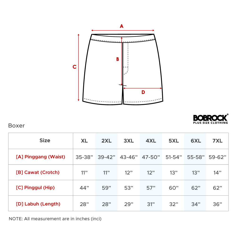 Joe Boxer Size Chart