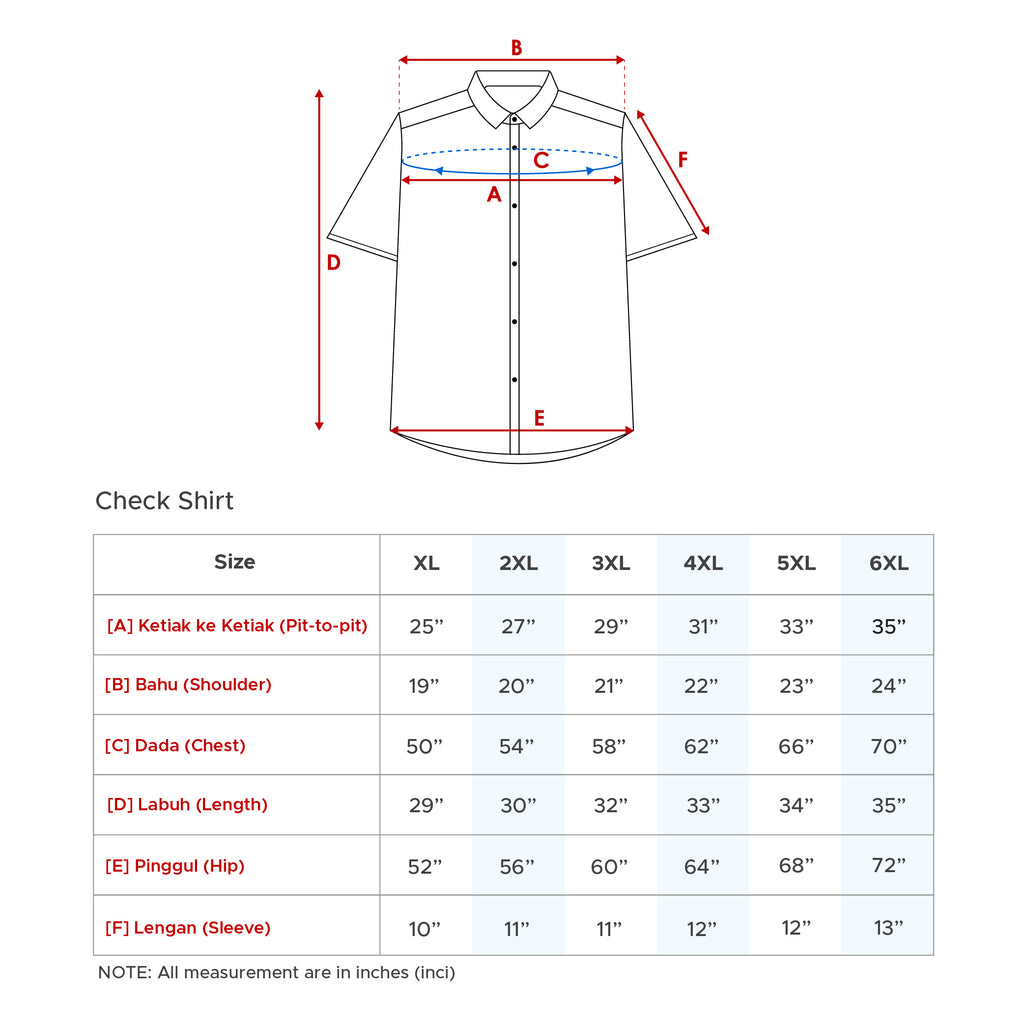 Check Shirt Size Chart