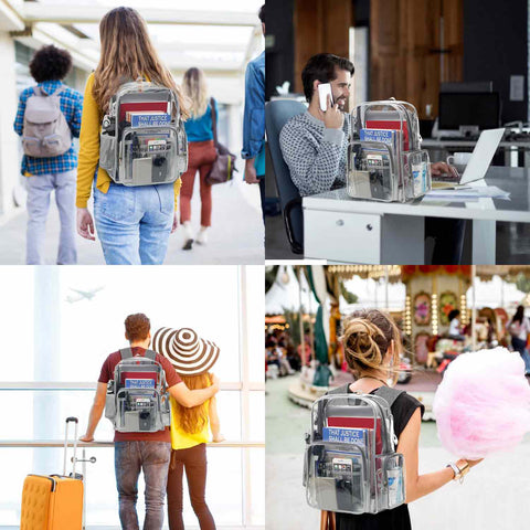Matein clear backpack|clear bookbag|see thru backpacks