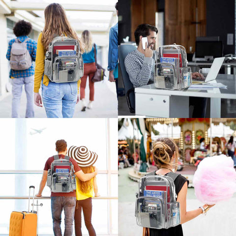 Matein durchsichtiger Rucksack | durchsichtige Büchertasche | durchsichtige Rucksäcke