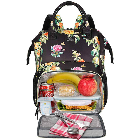 Matein Floral Lunch Box Laptop Backpack