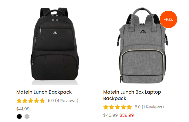 Matein lunch backpacks