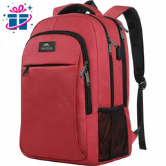 Matein Mlassic Travel Mochila para portátil roja