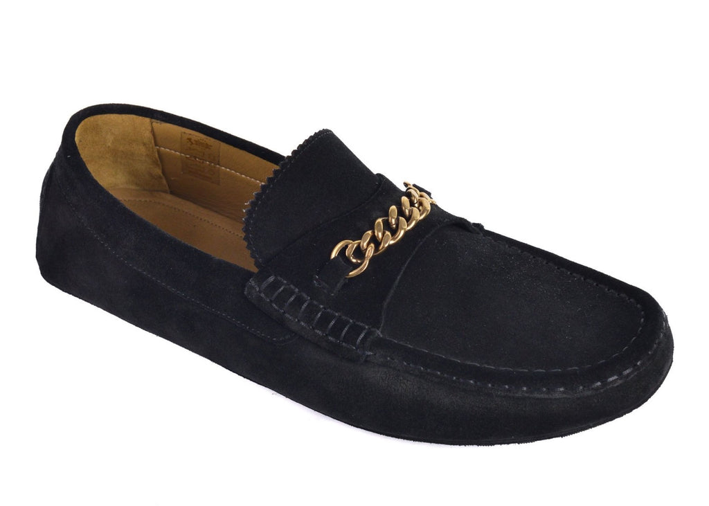 TOM FORD MENS BLACK SUEDE YORK CHAIN DRIVERS LOAFERS – Luxify Marketplace