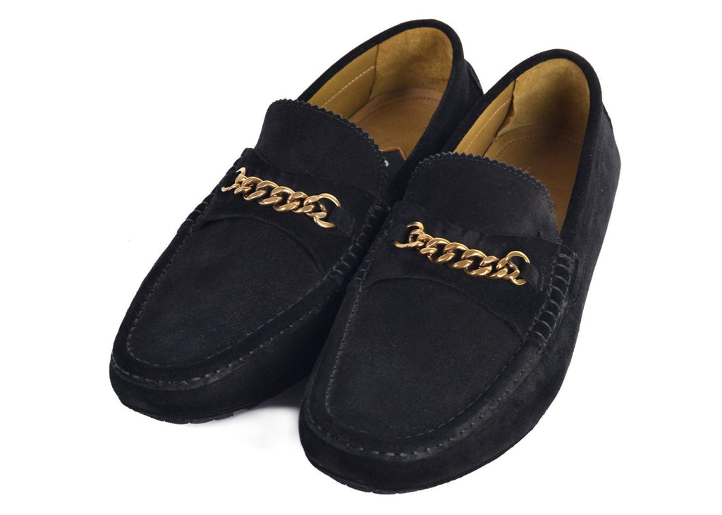 TOM FORD MENS BLACK SUEDE YORK CHAIN DRIVERS LOAFERS – Luxify Marketplace