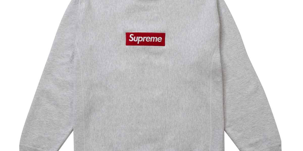 Supreme Box Logo Crewneck Heather Grey