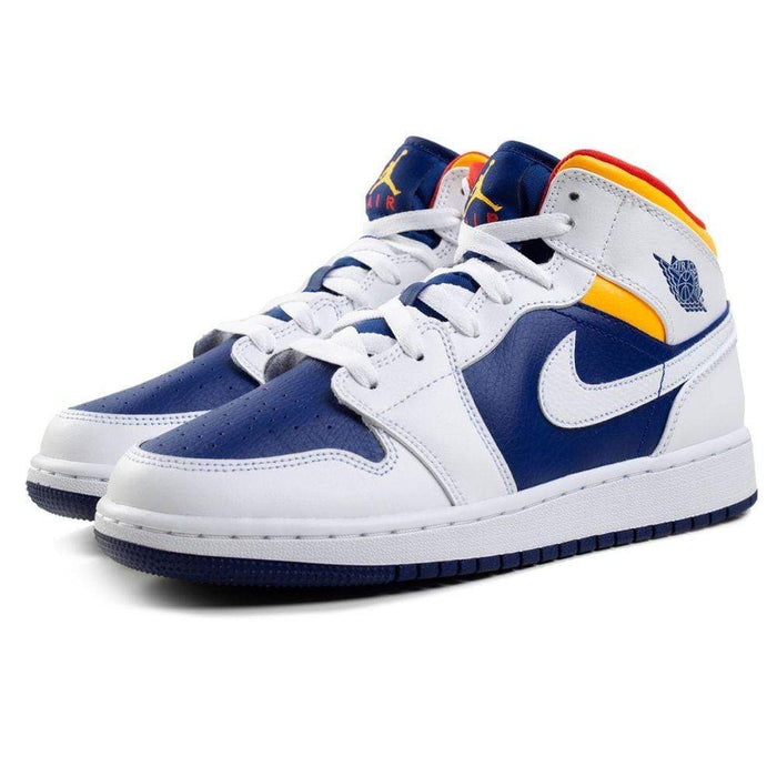 jordan 1 mid white laser orange deep royal blue