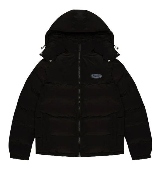 Trapstar Irongate Detachable Hooded Puffer Jacket Black/Infrared