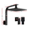 Cefito WElS 8'' Rain Shower Head Taps Square High Pressure Wall Arm DIY Black