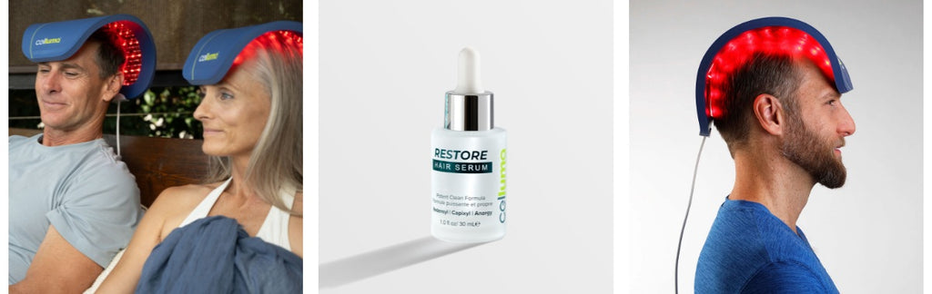 The RESTORE Light Therapy and the RESTORE Hair Serum