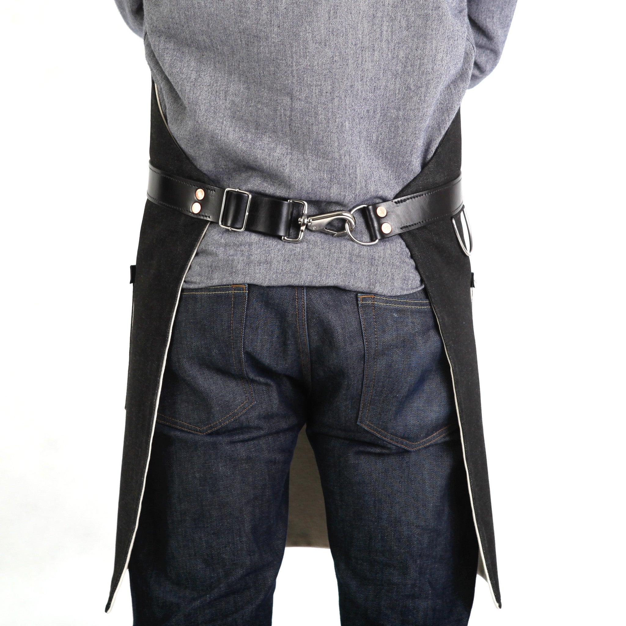 Rugged Apron - Waxed Denim - Black